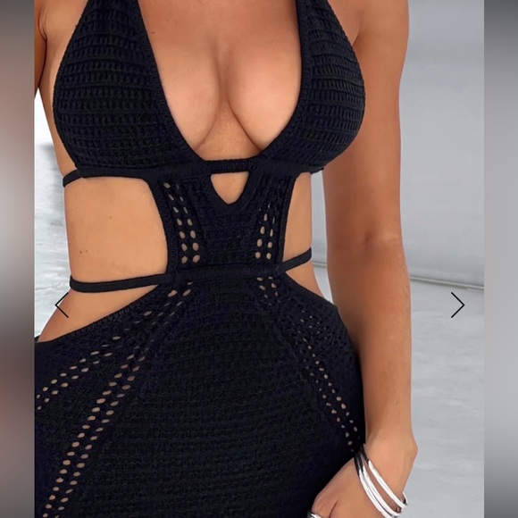 NEW Crochet Mini Beach Dress - Picture 2 of 11